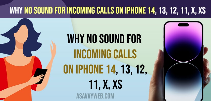 Why No Sound for Incoming Calls on iPhone 14, 13, 12, 11, X, XS