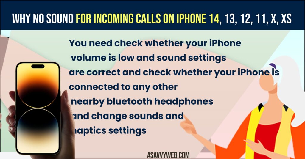 No Sound for Incoming Calls on iPhone 14, 13, 12, 11, X, XS
