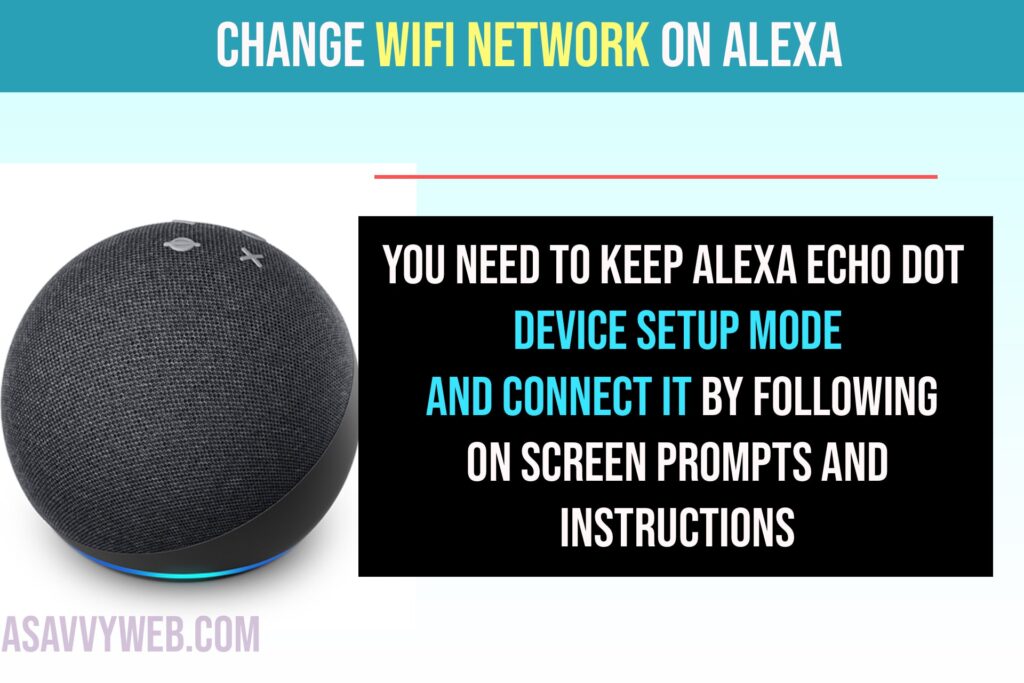 how to Change WIFI Network on Alexa