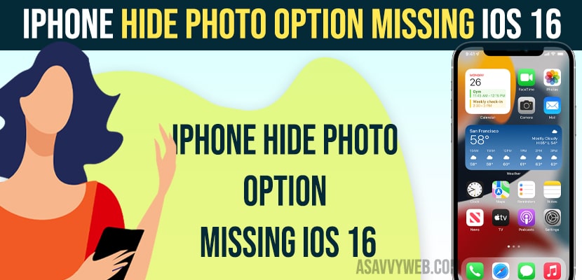 iPhone Hide Photo Option Missing iOS 16