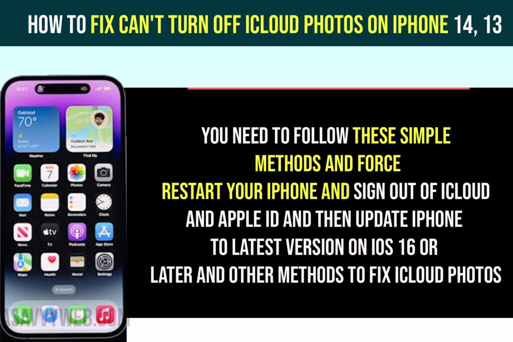 Fix Can't Turn Off iCloud Photos on iPhone 14, 13