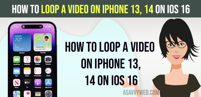 Loop a Video On iPhone 13, 14 on iOS 16