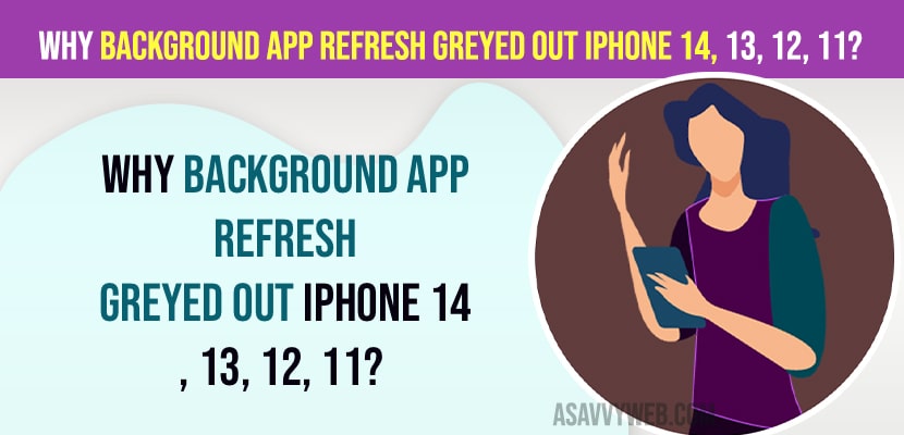 Background App Refresh Greyed out iPhone 14