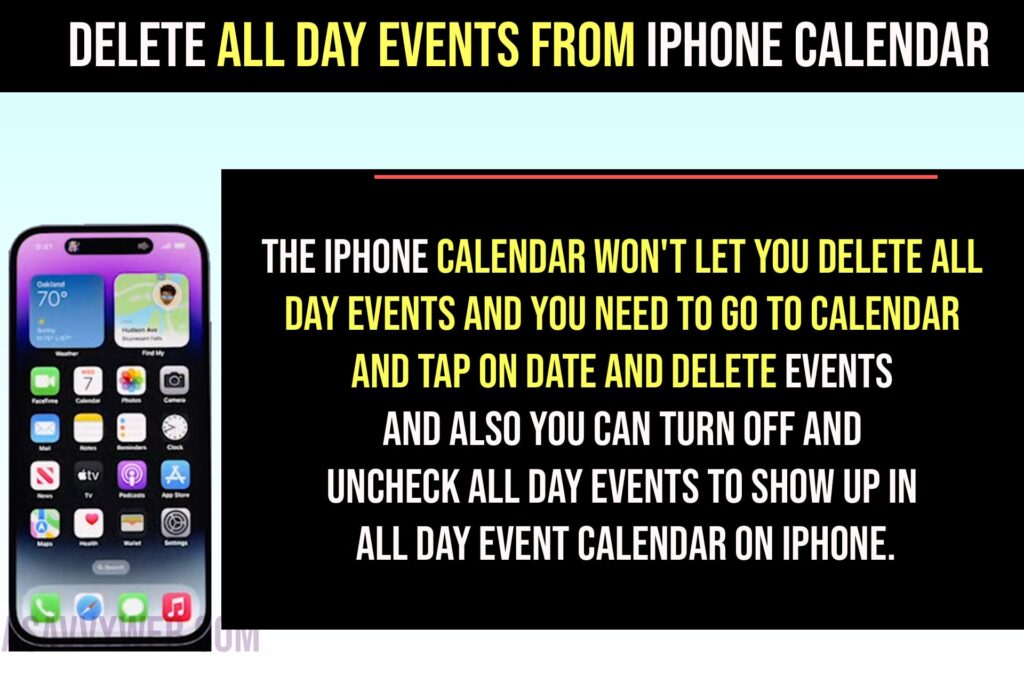 How to Delete All Day Events From iPhone Calendar