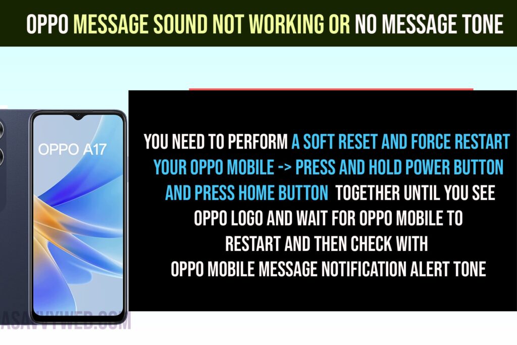 How to fix OPPO Message Sound Not Working or No Message Tone