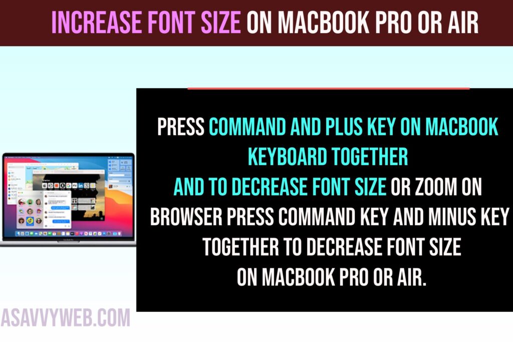 How to Increase Font Size on MacBook Pro or Air