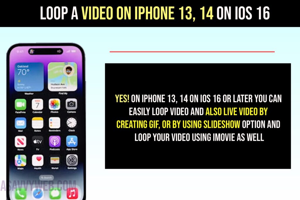 Loop a Video On iPhone 13, 14 on iOS 16