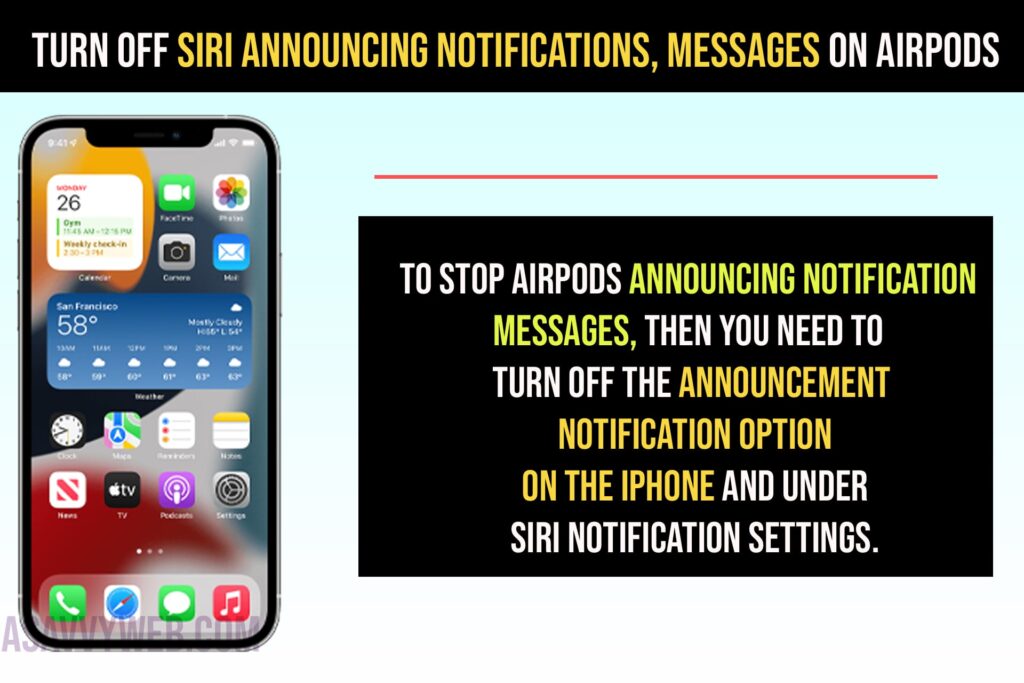 Turn Off Siri Announcing Notifications, Messages on AirPods