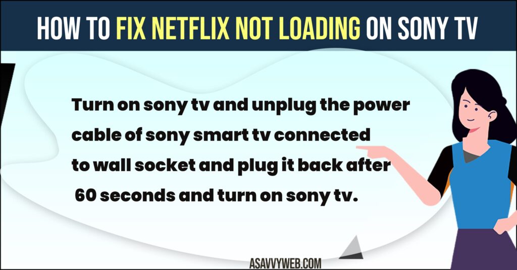 Netflix Not Loading on Sony tv
