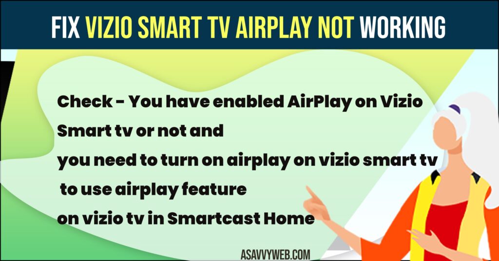  Fix Vizio Smart tv Airplay Not Working