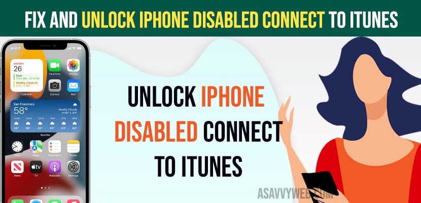 Unlock iPhone Disabled Connect to iTunes