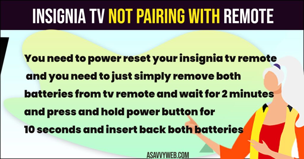Insignia tv Not Pairing With Remote