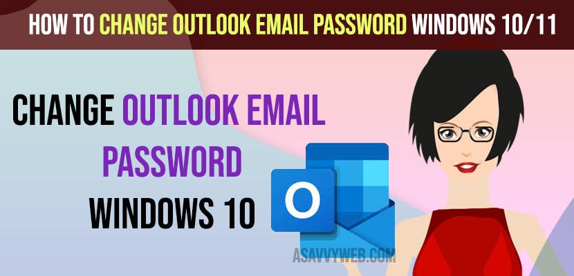 Change Outlook Email Password Windows