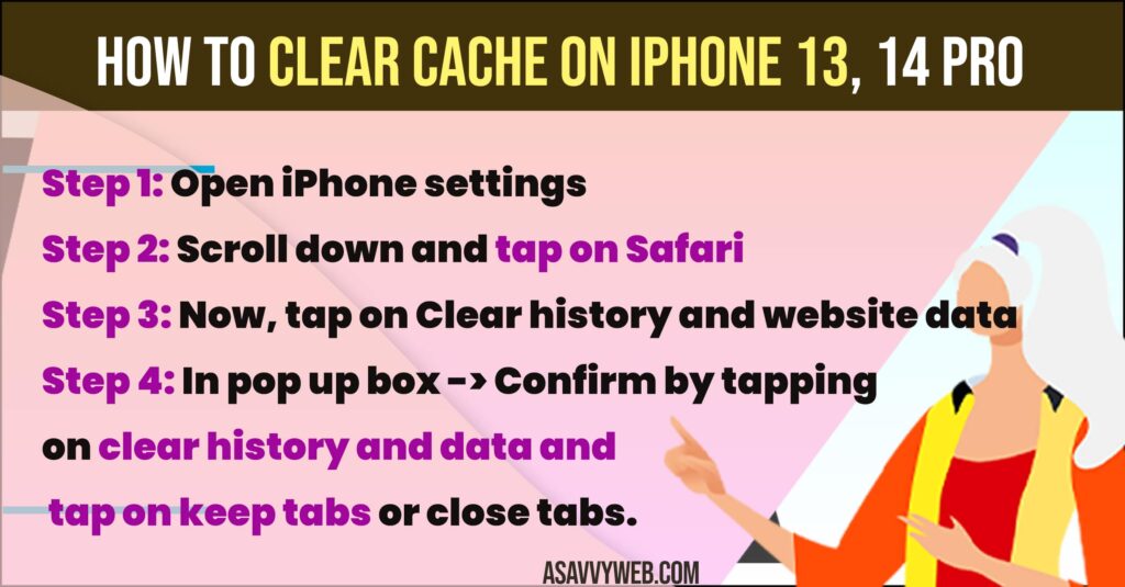 clear Cache on iPhone 13, 14 Pro