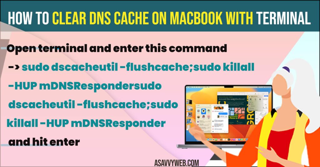 flush dns cache on macbook pro or air