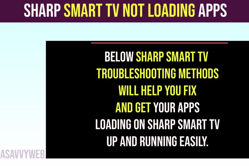 How to Fix Sharp Smart tv Not Loading Apps