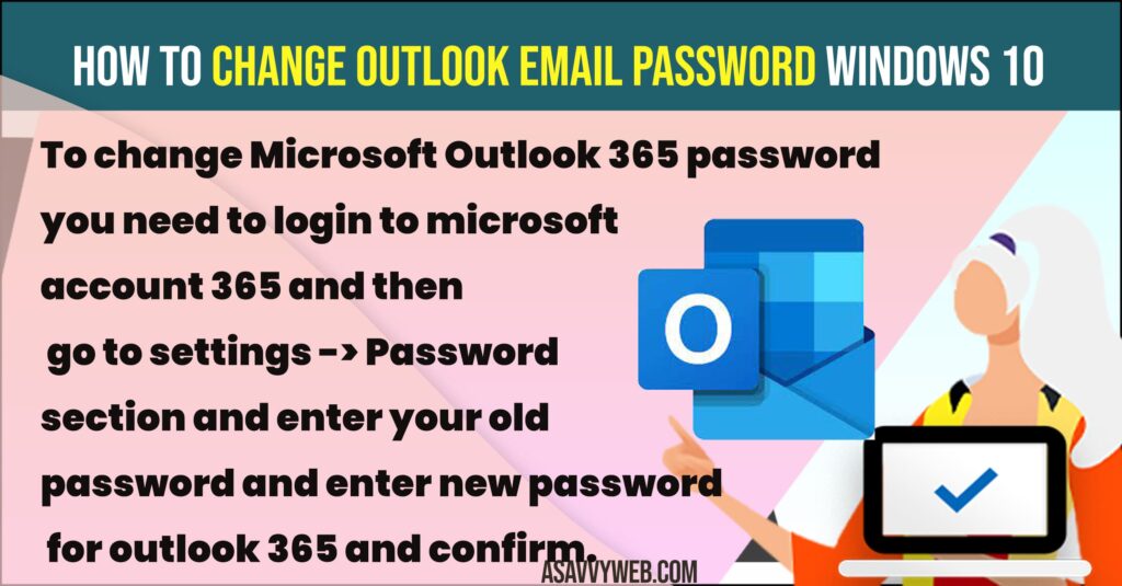 How to Change Outlook Email Password Windows