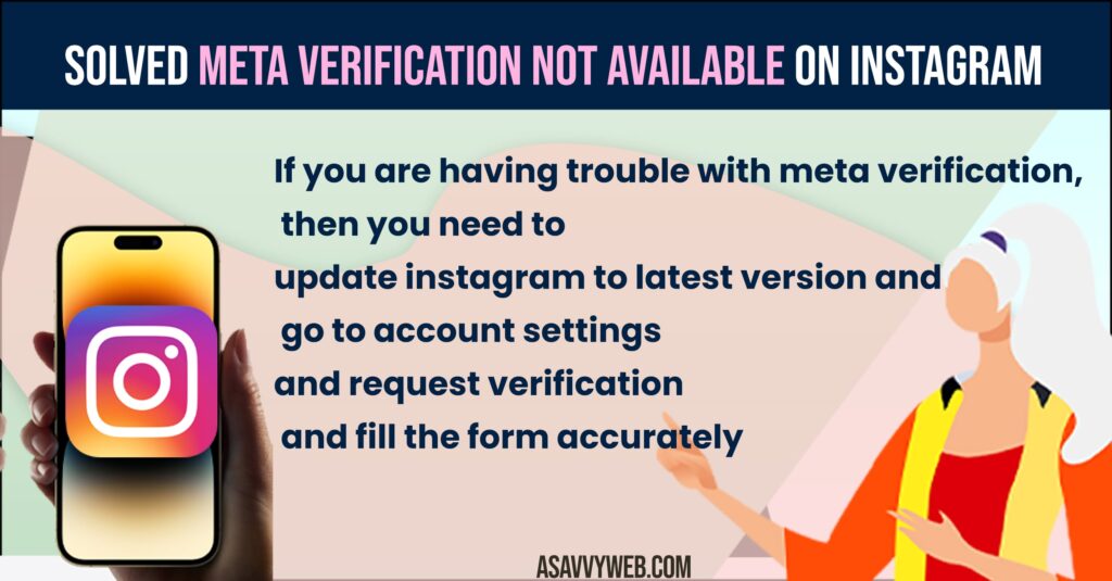 fix Meta Verification Not Available on Instagram