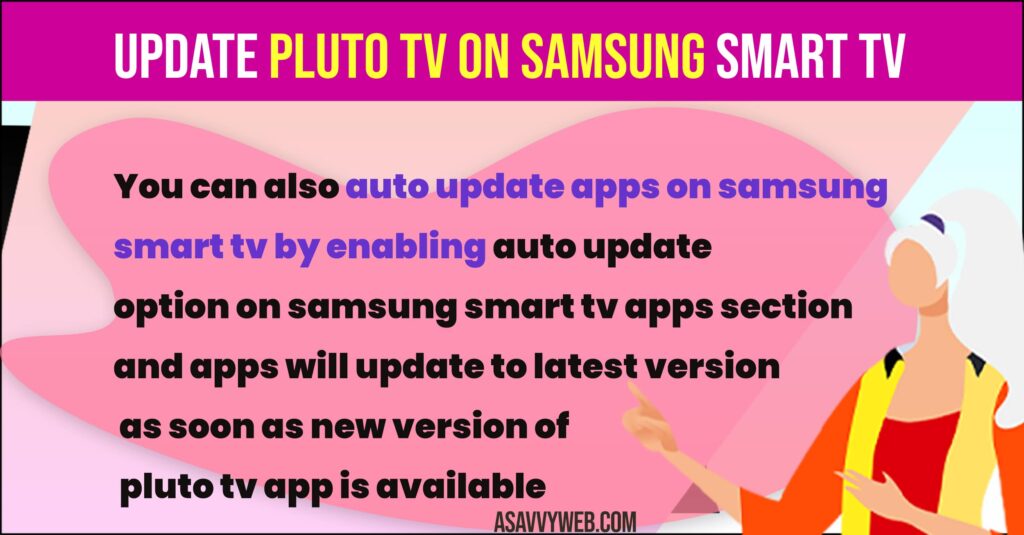 Update Pluto tv on Samsung Smart TV