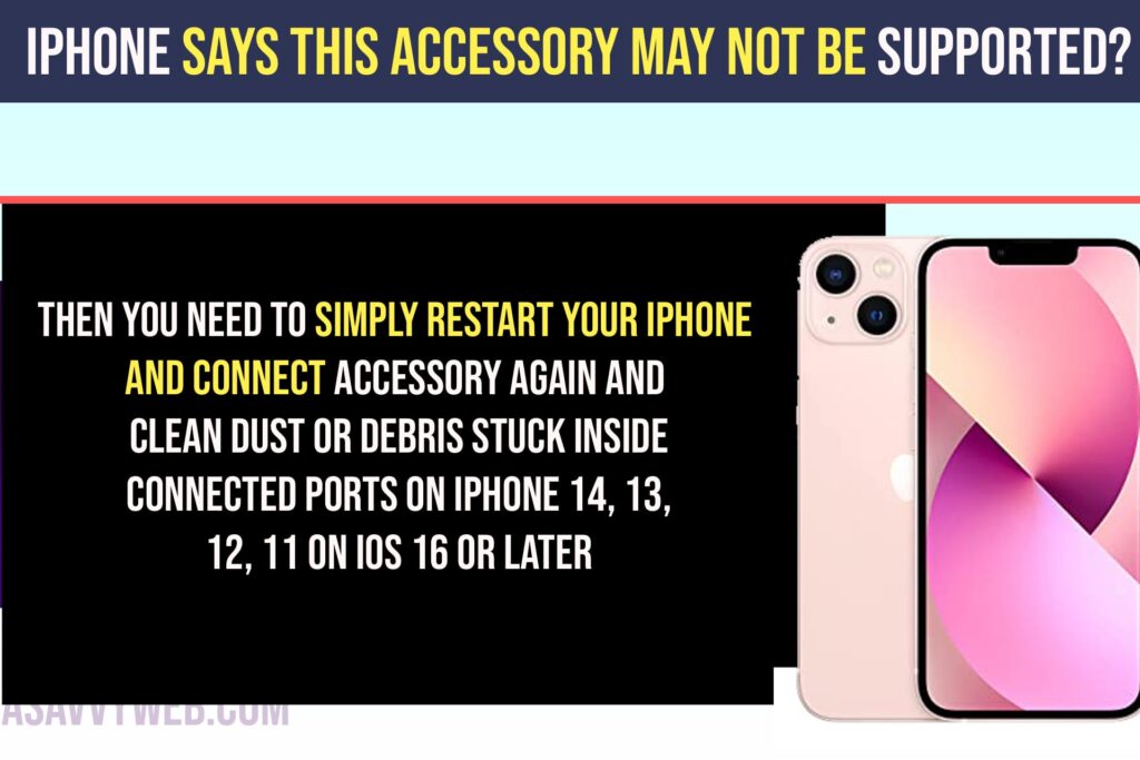 Fix iPhone Says this Accessory May Not Be Supported