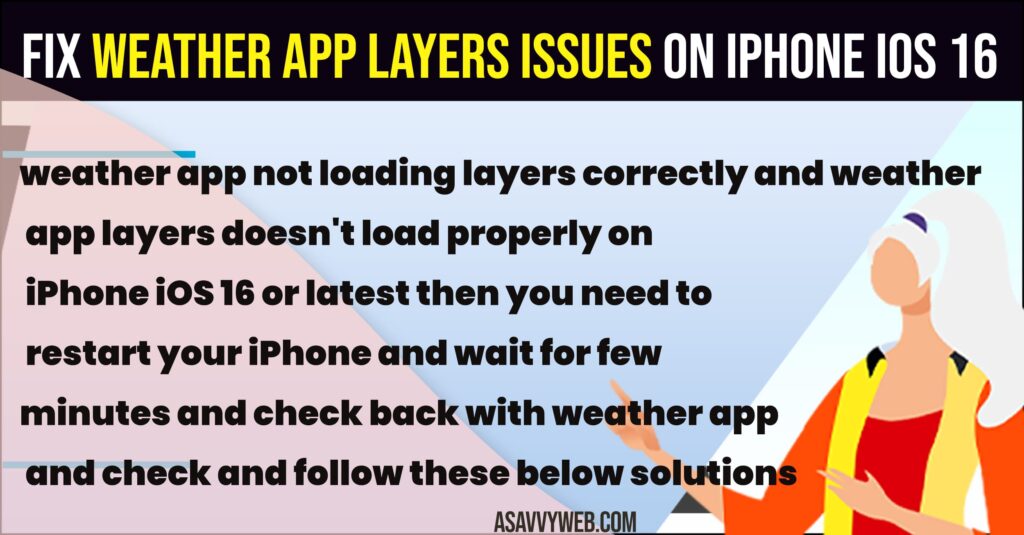 Apple Weather app Layers issues on iPhone iOS 16