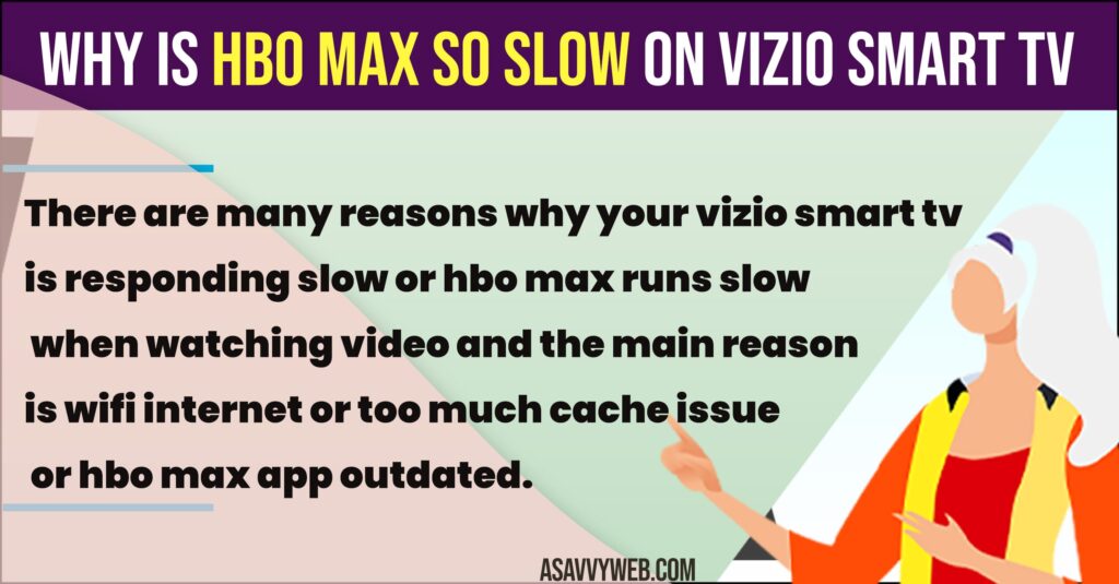 Why is HBO Max So Slow or laggy on Vizio tv