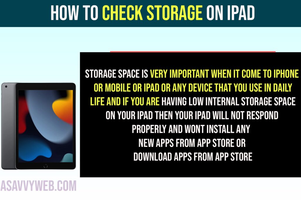 How to fix Check Storage on iPad