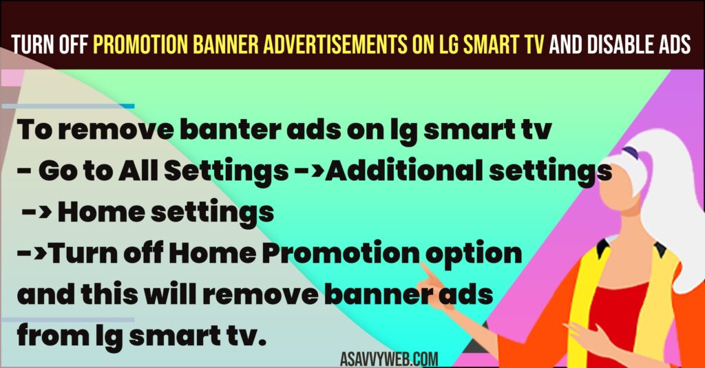 How to Remove Banner Ads From LG tv