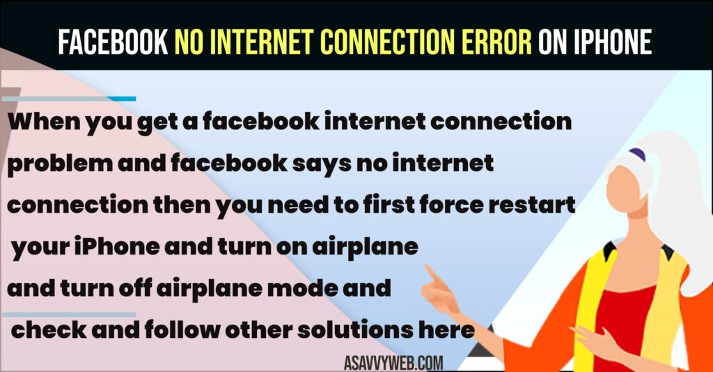 Facebook No Internet Connection Error on iPhone