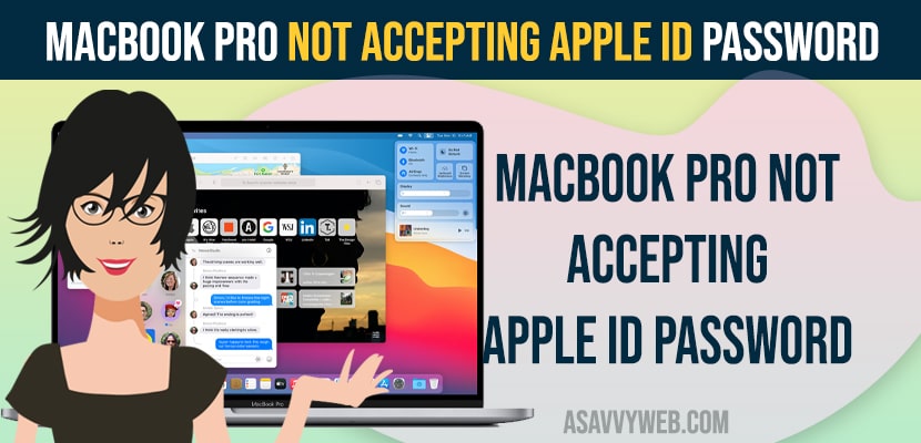 MacBook Pro Not Accepting Apple ID Password