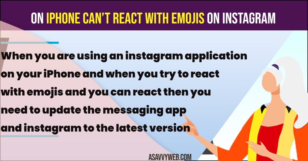 On iPhone Can’t React with Emojis on Instagram
