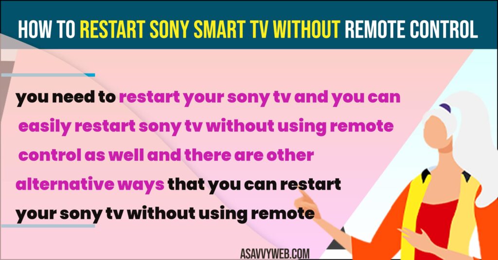Restart Sony TV Without Remote Control