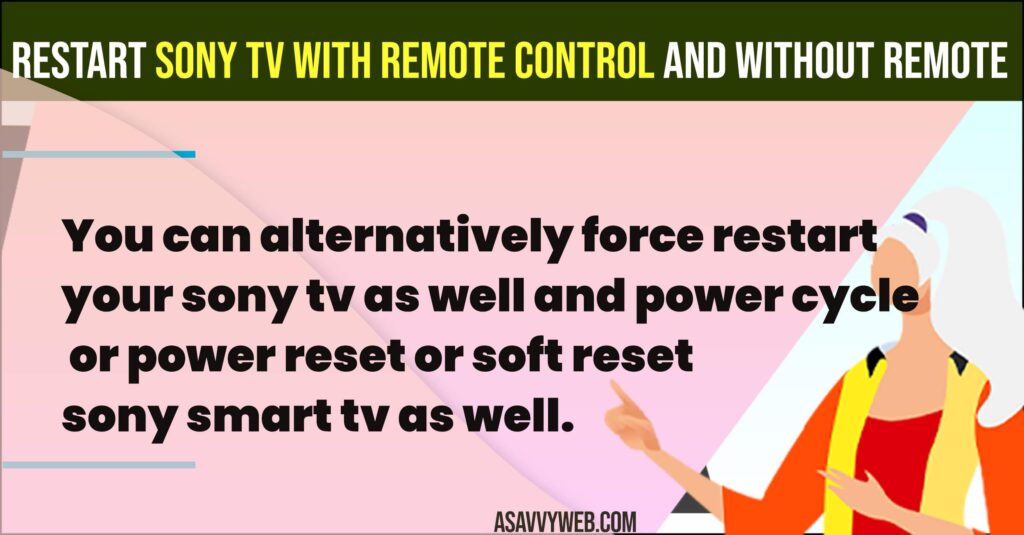 Restart Sony tv with Remote Control