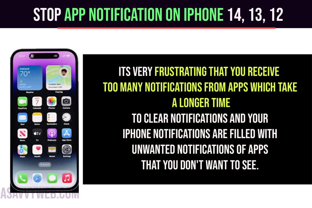 How to Stop App Notification On iPhone 14, 13, 12
