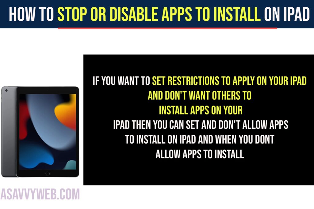 How to Stop or Disable Apps to Install on iPad