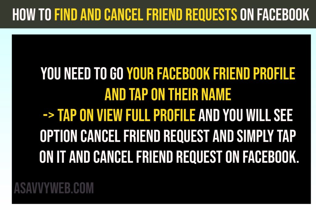 Cancel Friend Requests on Facebook