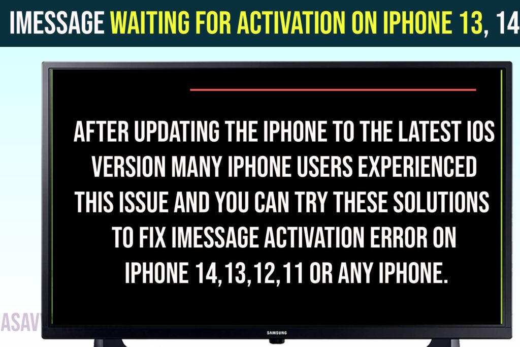 How to fix iMessage Waiting for Activation on iPhone 13, 14