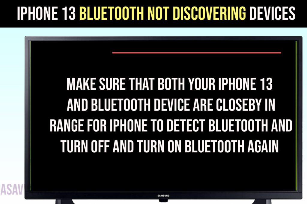 iPhone 13 Bluetooth Not Discovering Devices