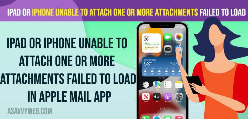 iPad or iPhone Unable to Attach One or More Attachments Failed to Load in Apple Mail app