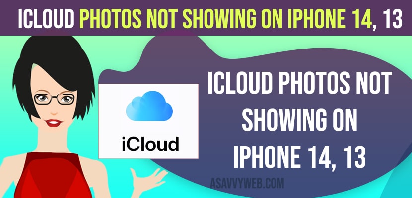 iCloud Photos Not Showing on iPhone 14, 13