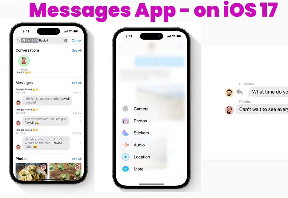 iPhone iOS 17 Messages App
