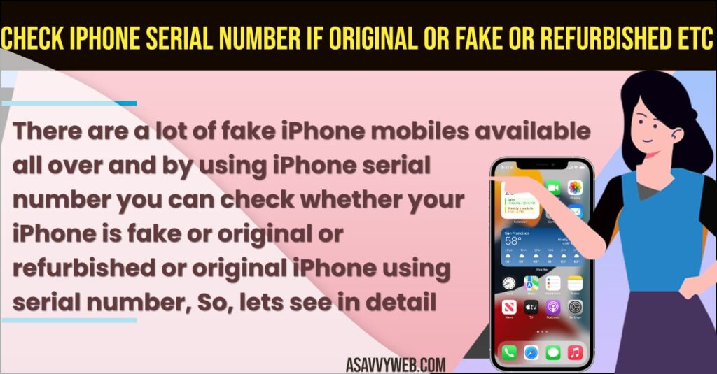Check iPhone Serial Number If Original or Fake or Refurbished