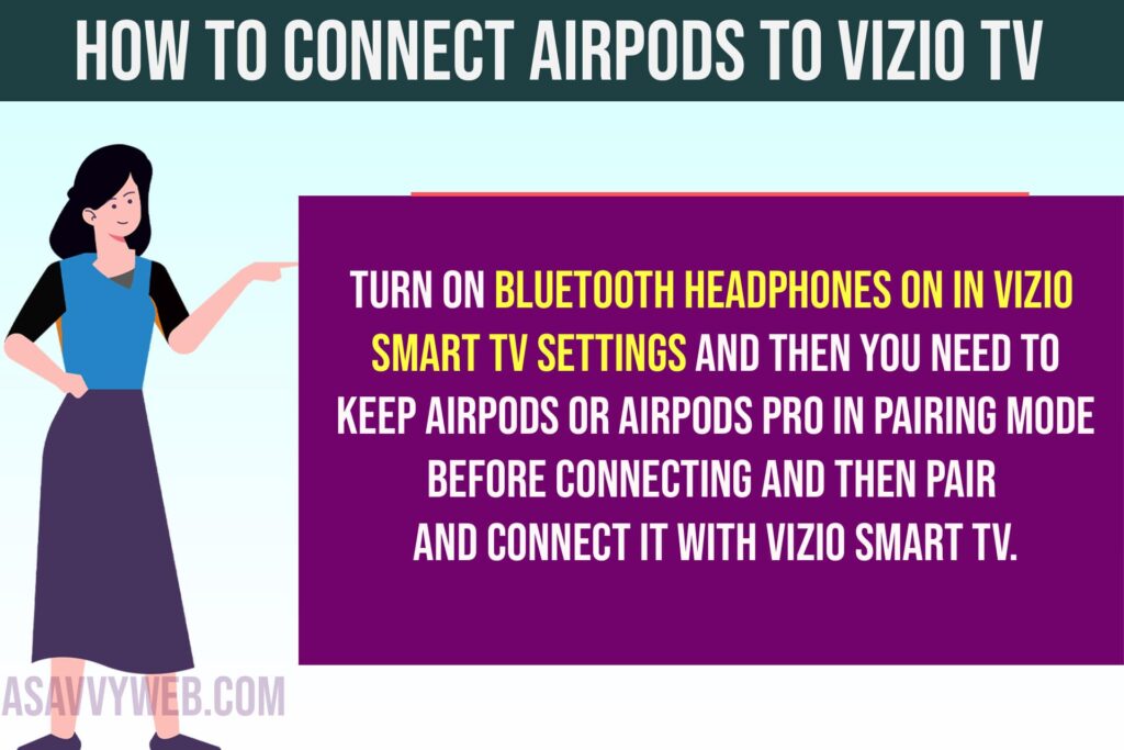 Connect AirPods to Vizio Tv