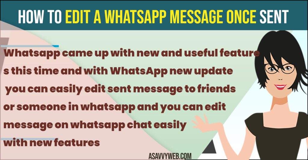 Edit a WhatsApp Message Once Sent