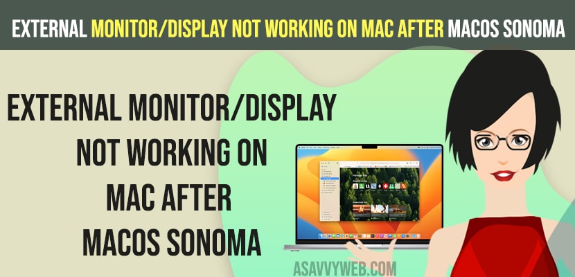 External Monitor/Display Not Working on Mac After macOS Sonoma