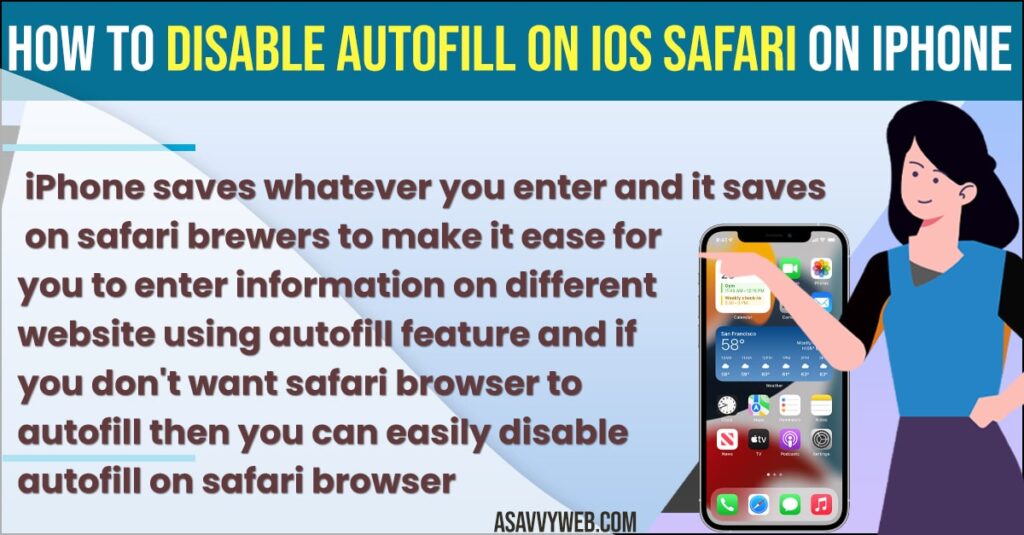 Disable Autofill on iOS Safari on iphone