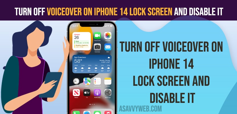 Turn OFF VoiceOver on iPhone 14 Lock Screen and Disable it