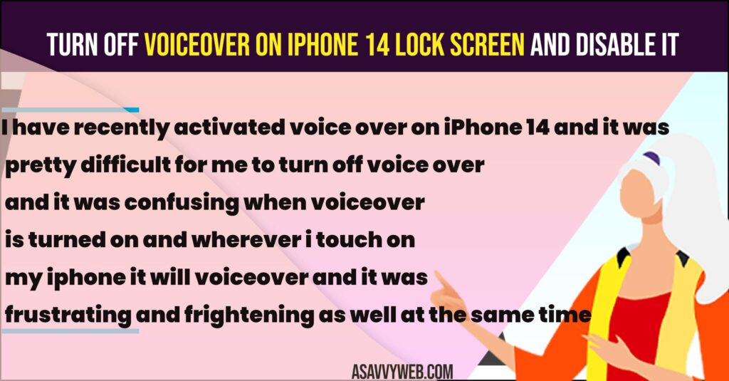 Turn OFF VoiceOver on iPhone 14 Lock Screen