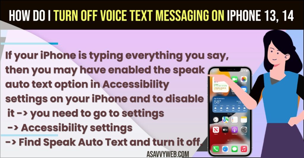 Turn Off Voice Text Messaging on iPhone 13, 14