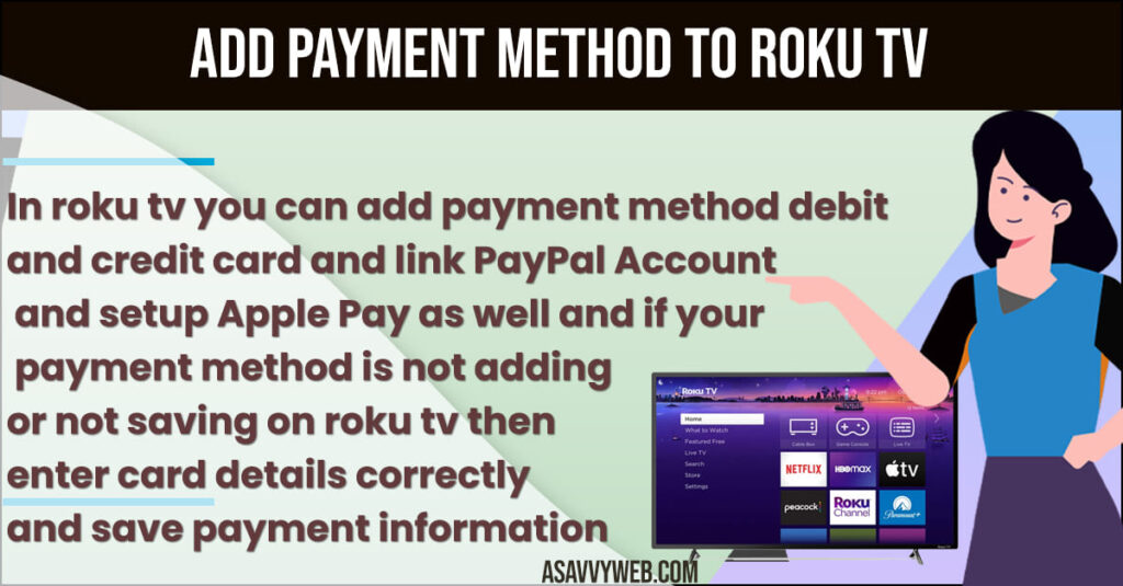 How to Add Payment Method to Roku tv